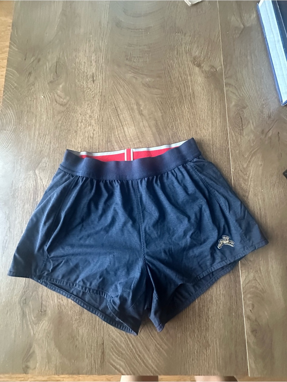 Tracksmith Navy Athletic Shorts with Contrast Waistband